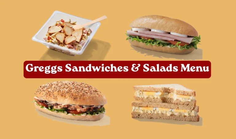Greggs Sandwiches & Salads Menu