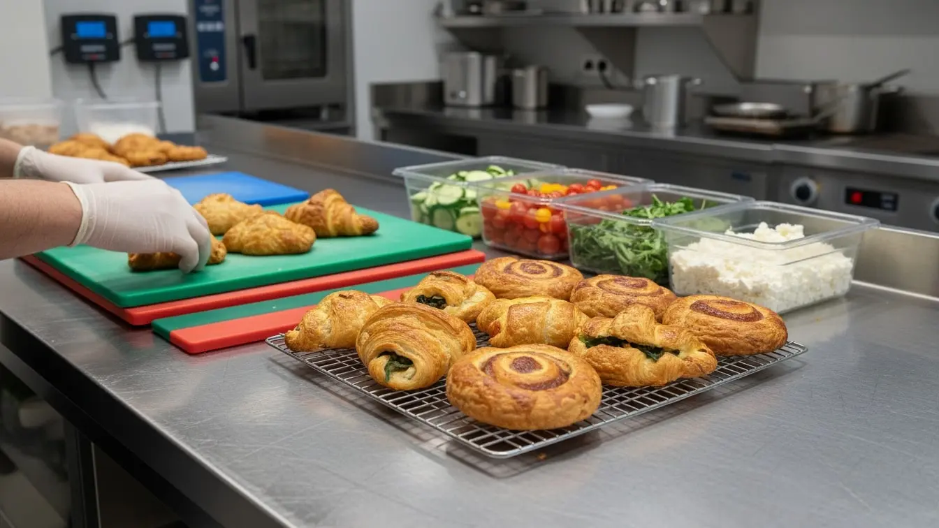 Greggs behind the counter