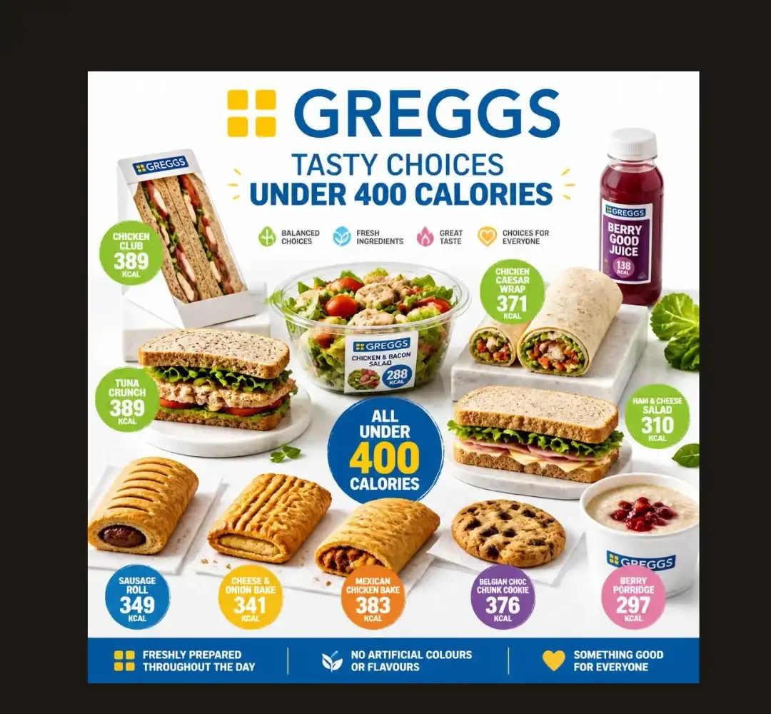 Greggs Items Under 400 Calories