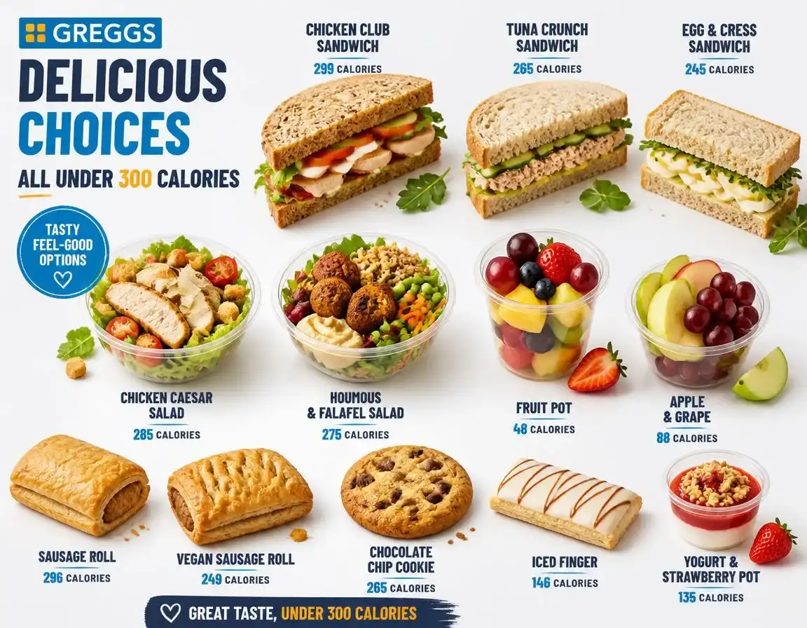 Greggs Items Under 300 Calories