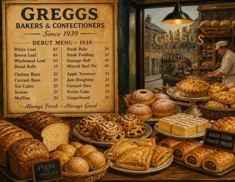 Greggs' First Ever Menu What Did They Sell?