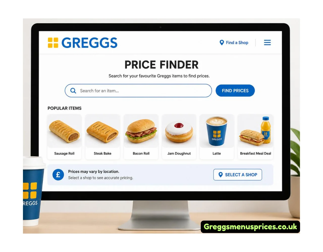 Greggs Price Finder Tool