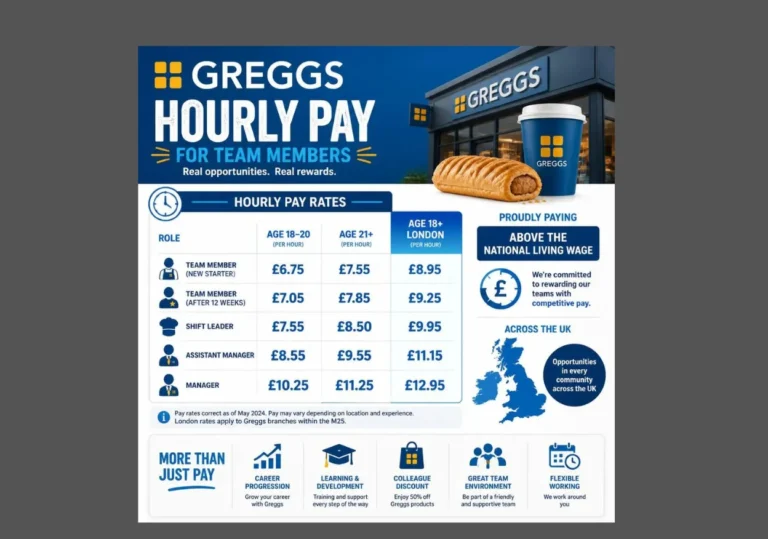 Greggs Team Member Hourly Pay UK