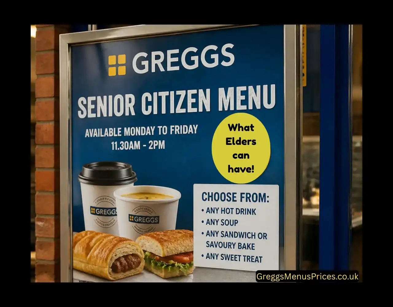 Greggs Senior Citizen Menu