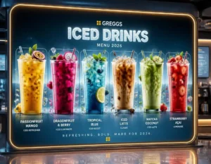 Greggs Iced Drinks Menu