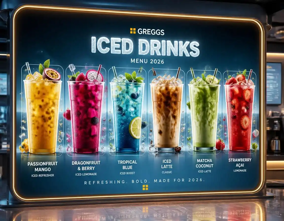Greggs Iced Drinks Menu