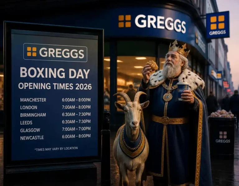 Greggs Boxing Day Opening Times 2026
